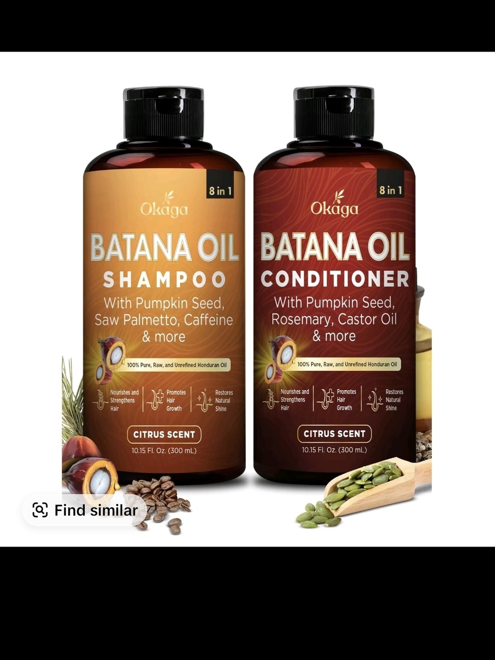 Okaga Batana Oil Shampoo & Conditioner Duo - Brown & Amber